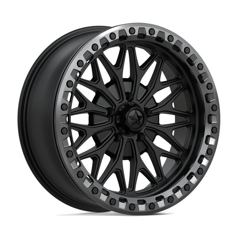 MSA Offroad | MA53 BOLO UTV BEADLOCK 18x7.0 ET10 - MATTE BLACK W/ GL-GUNMETAL RG