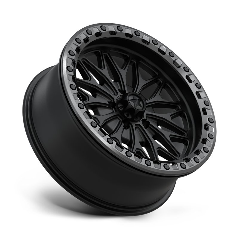 MSA Offroad | MA53 BOLO UTV BEADLOCK 18x7.0 ET10 - MATTE BLACK W/ GL-GUNMETAL RG