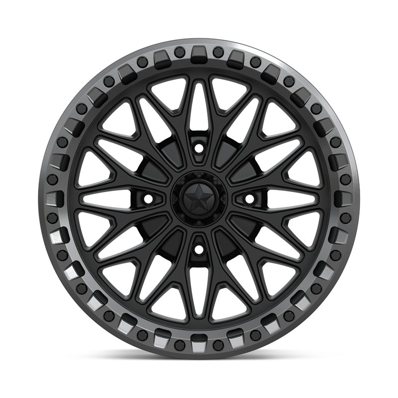 MSA Offroad | MA53 BOLO UTV BEADLOCK 18x7.0 ET10 - MATTE BLACK W/ GL-GUNMETAL RG