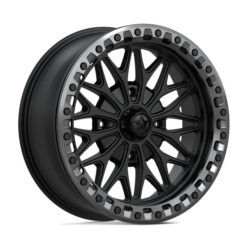 MSA Offroad | MA53 BOLO UTV BEADLOCK 18x7.0 ET10 - MATTE BLACK W/ GL-GUNMETAL RG