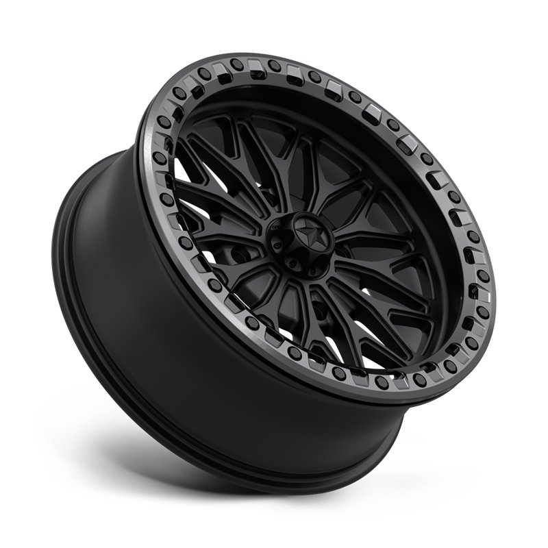 MSA Offroad | MA53 BOLO UTV BEADLOCK 18x7.0 ET10 - MATTE BLACK W/ GL-GUNMETAL RG