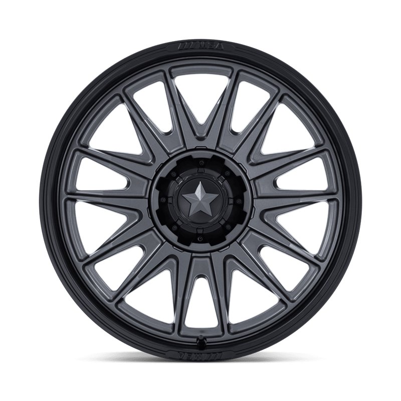 MSA Offroad | M55 COMMANDER UTV 15x7.0 ET10 - MATTE GUNMETAL W/ MATTE BLACK LIP