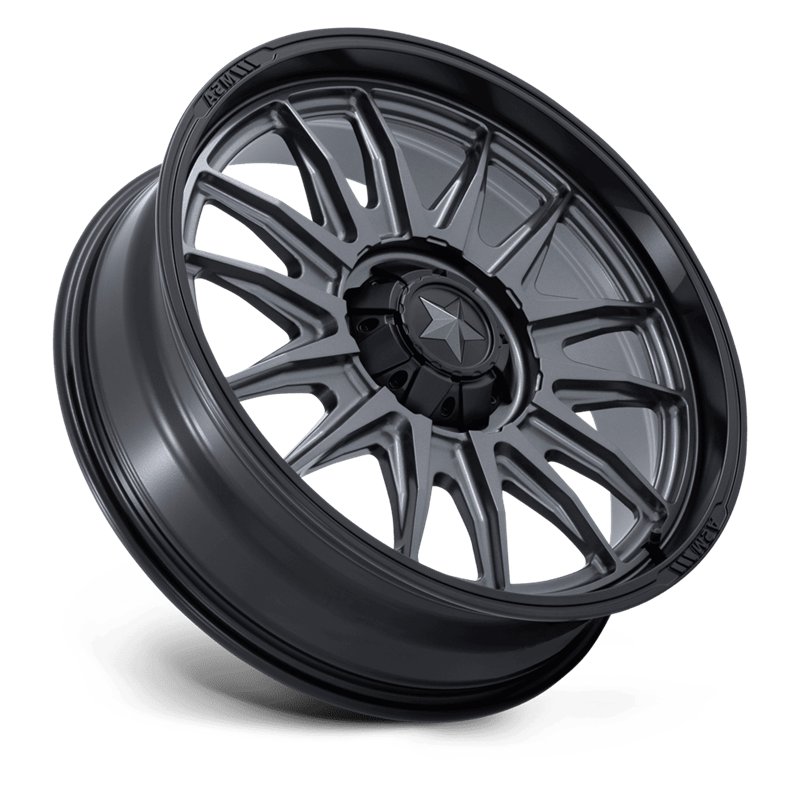 MSA Offroad | M55 COMMANDER UTV 18x7.0 ET10 - MATTE GUNMETAL W/ MATTE BLACK LIP