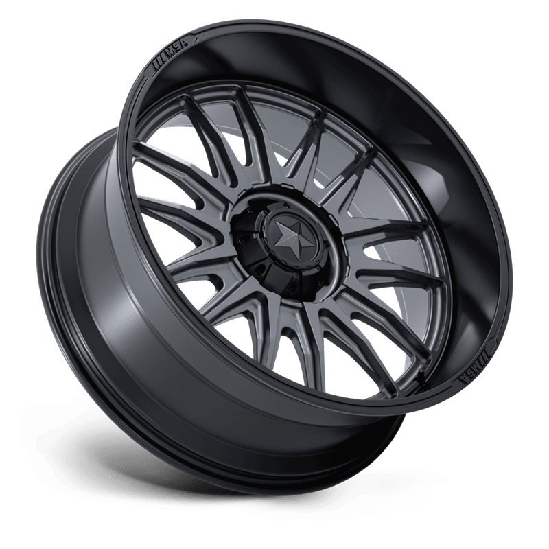 MSA Offroad | M55 COMMANDER UTV 24x10.0 ET-25 - MATTE GUNMETAL W/ MATTE BLACK LIP