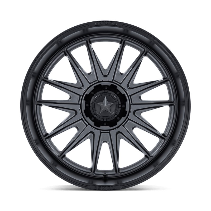 MSA Offroad | M55 COMMANDER UTV 24x10.0 ET-25 - MATTE GUNMETAL W/ MATTE BLACK LIP
