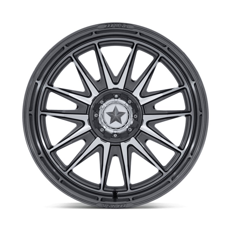MSA Offroad | M55 COMMANDER UTV 24x10.0 ET-25 - PLATINUM W/ MACHINED FACE