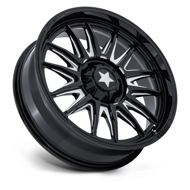 MSA Offroad | M55 COMMANDER UTV 24x7.0 ET0 - GLOSS BLACK MILLED