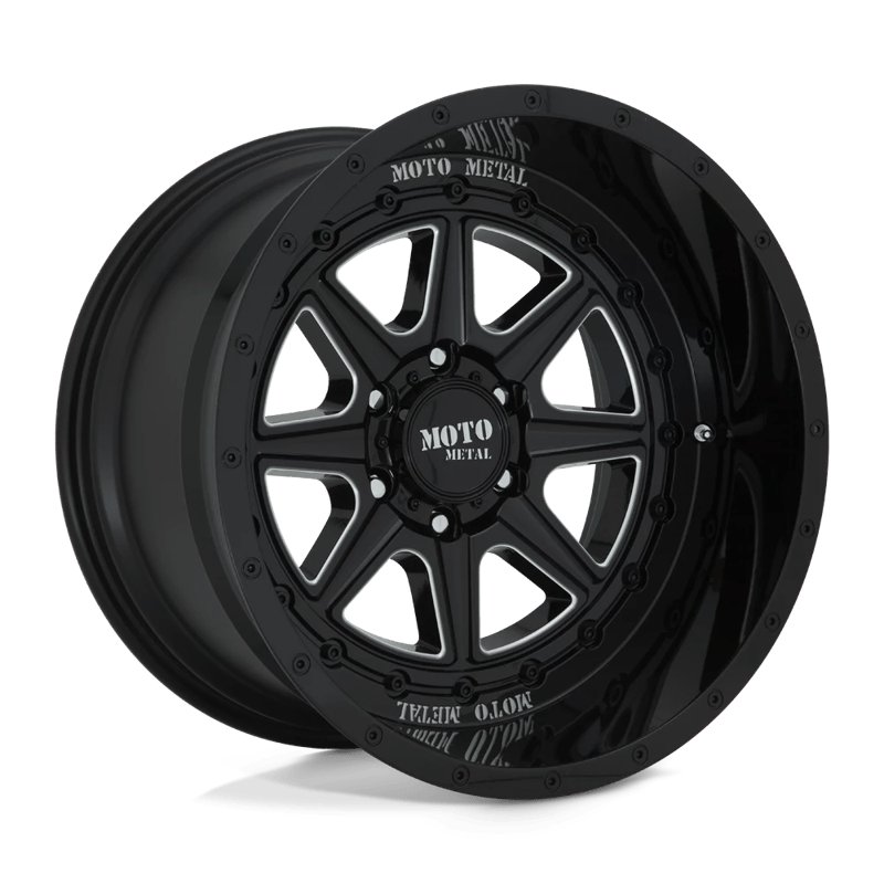 Moto Metal | MO801 PHANTOM 20x10.0 ET-18 - GLOSS BLACK MILLED