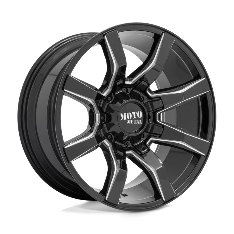 Moto Metal | MO804 SPIDER 22x10.0 ET-18 - GLOSS BLACK MILLED