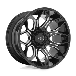 Moto Metal | MO808 SNIPER 20x9.0 ET0 - GLOSS BLACK MILLED