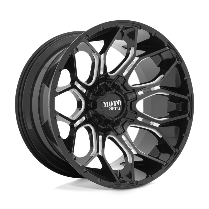 Moto Metal | MO808 SNIPER 20x9.0 ET0 - GLOSS BLACK MILLED