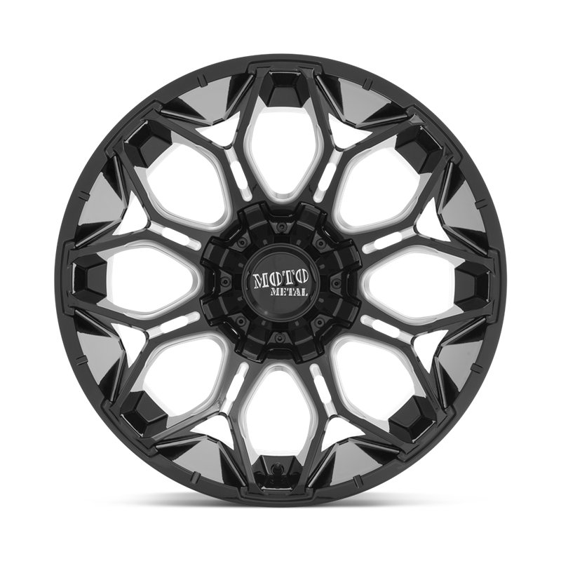 Moto Metal | MO808 SNIPER 20x9.0 ET0 - GLOSS BLACK MILLED