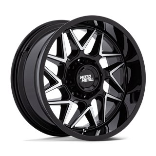 Moto Metal | MO812 TURBINE 20x9.0 ET20 - GLOSS BLACK W/ MACHINED FACE