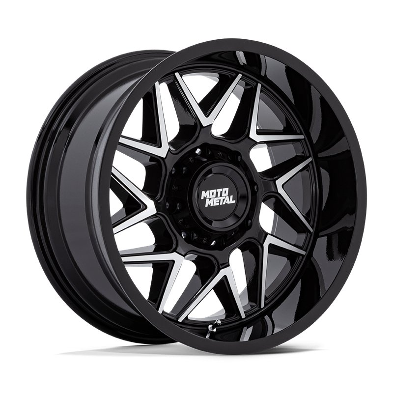 Moto Metal | MO812 TURBINE 20x9.0 ET20 - GLOSS BLACK W/ MACHINED FACE