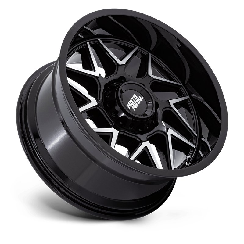 Moto Metal | MO812 TURBINE 20x9.0 ET20 - GLOSS BLACK W/ MACHINED FACE