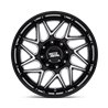 Moto Metal | MO812 TURBINE 20x9.0 ET20 - GLOSS BLACK W/ MACHINED FACE