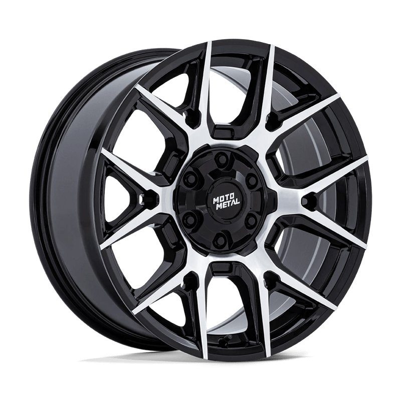 Moto Metal | MO813 MASON 17x8.5 ET12 - GLOSS BLACK W/ MACHINED FACE