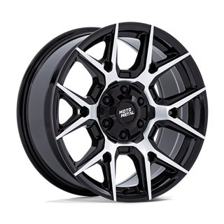 Moto Metal | MO813 MASON 17x8.5 ET0 - GLOSS BLACK W/ MACHINED FACE