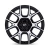 Moto Metal | MO813 MASON 17x8.5 ET0 - GLOSS BLACK W/ MACHINED FACE