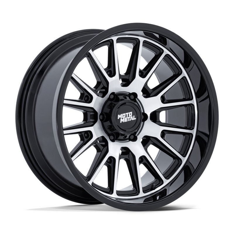 Moto Metal | MO814 TEKTON 20x10.0 ET-18 - GLOSS BLACK W/ MACHINED FACE