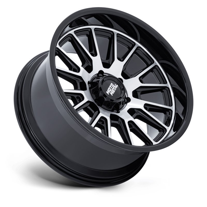 Moto Metal | MO814 TEKTON 20x10.0 ET-18 - GLOSS BLACK W/ MACHINED FACE