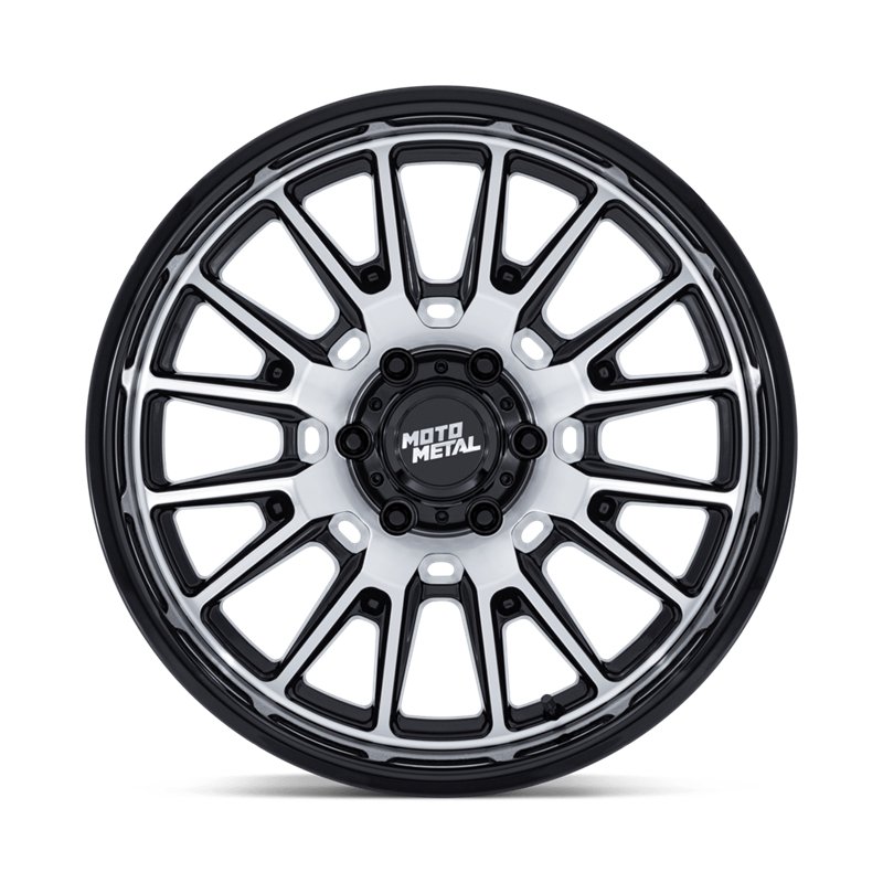 Moto Metal | MO814 TEKTON 20x10.0 ET-18 - GLOSS BLACK W/ MACHINED FACE