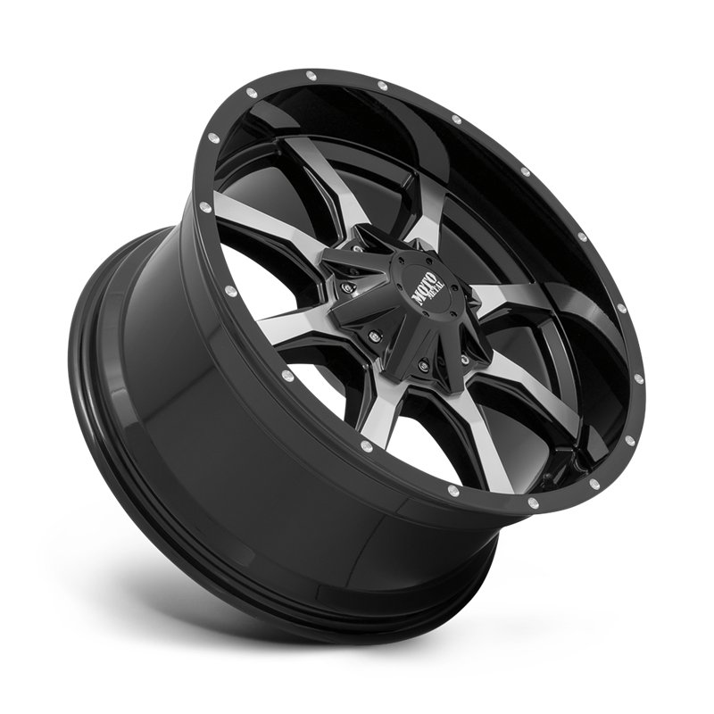 Moto Metal | MO970 20x10.0 ET-24 - GLOSS BLACK W/ MACHINED FACE