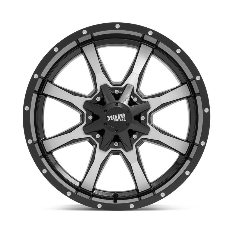 Moto Metal | MO970 20x10.0 ET-24 - GLOSS BLACK W/ MACHINED FACE
