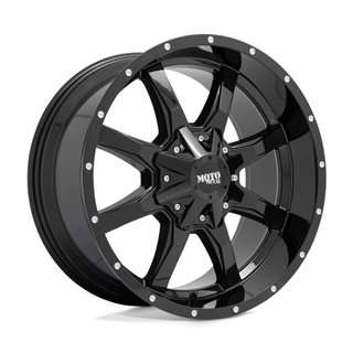 Moto Metal | MO970 20x9.0 ET18 - GLOSS BLACK W/ MILLED LIP