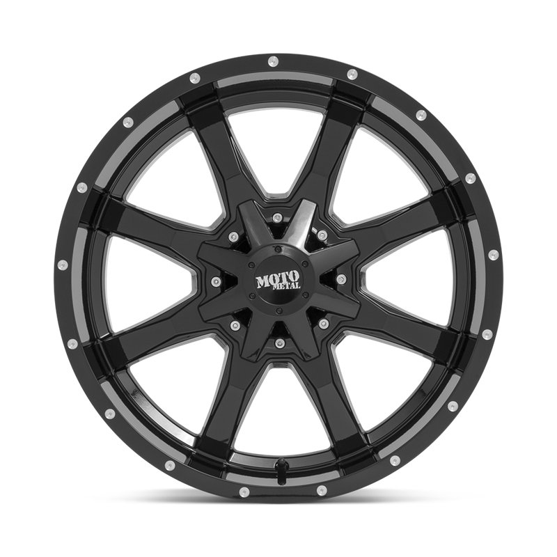 Moto Metal | MO970 17x8.0 ET0 - GLOSS BLACK W/ MILLED LIP