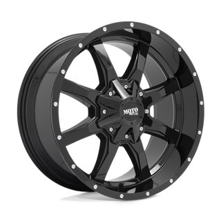 Moto Metal | MO970 17x8.0 ET0 - GLOSS BLACK W/ MILLED LIP