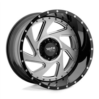 Moto Metal | MO989 CHANGE UP 20x12.0 ET-44 - GLOSS BLACK MILLED W/ BRUSHED INSERTS