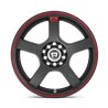 Motegi | MR116 FS5 16x7.0 ET40 - MATTE BLACK W/ RED STRIPE