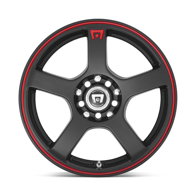 Motegi | MR116 FS5 16x7.0 ET40 - MATTE BLACK W/ RED STRIPE
