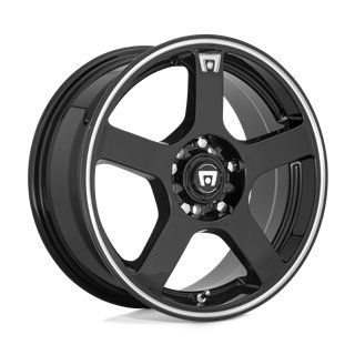 Motegi | MR116 FS5 17x7.0 ET40 - GLOSS BLACK W/ MACHINED FLANGE