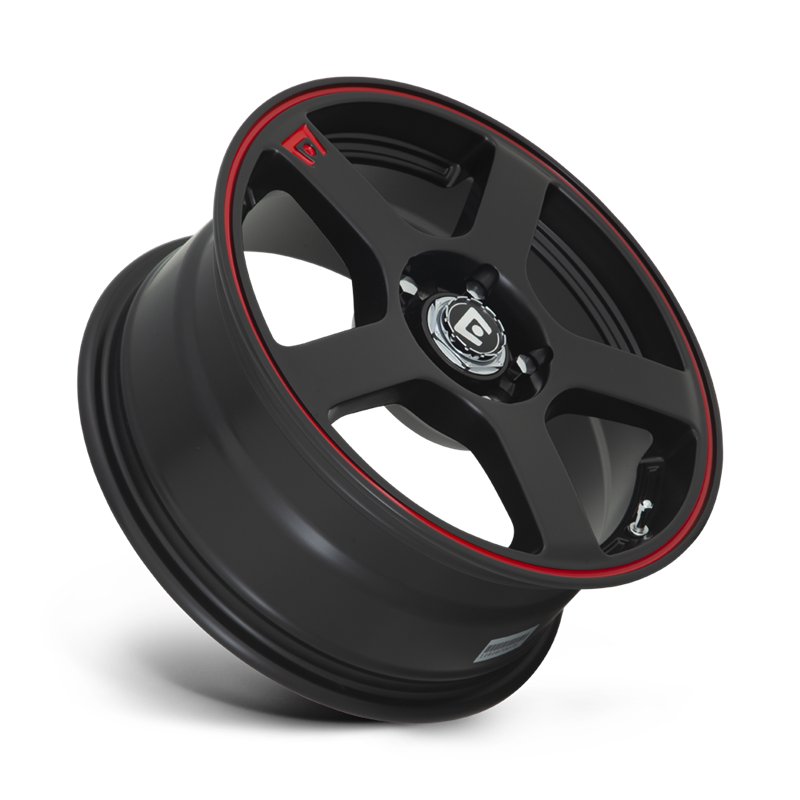 Motegi | MR116 FS5 17x7.0 ET40 - MATTE BLACK W/ RED STRIPE