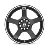Motegi | MR116 FS5 17x7.0 ET40 - GLOSS BLACK W/ MACHINED FLANGE