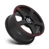 Motegi | MR116 FS5 17x7.0 ET40 - MATTE BLACK W/ RED STRIPE