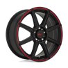 Motegi | MR142 CS8 18x8.0 ET45 - SATIN BLACK W/ RED STRIPE