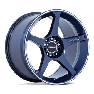 Motegi | MR159 BATTLE V 18x10.5 ET35 - OBSIDIAN BLUE W/ MACHINED LIP STRIPE