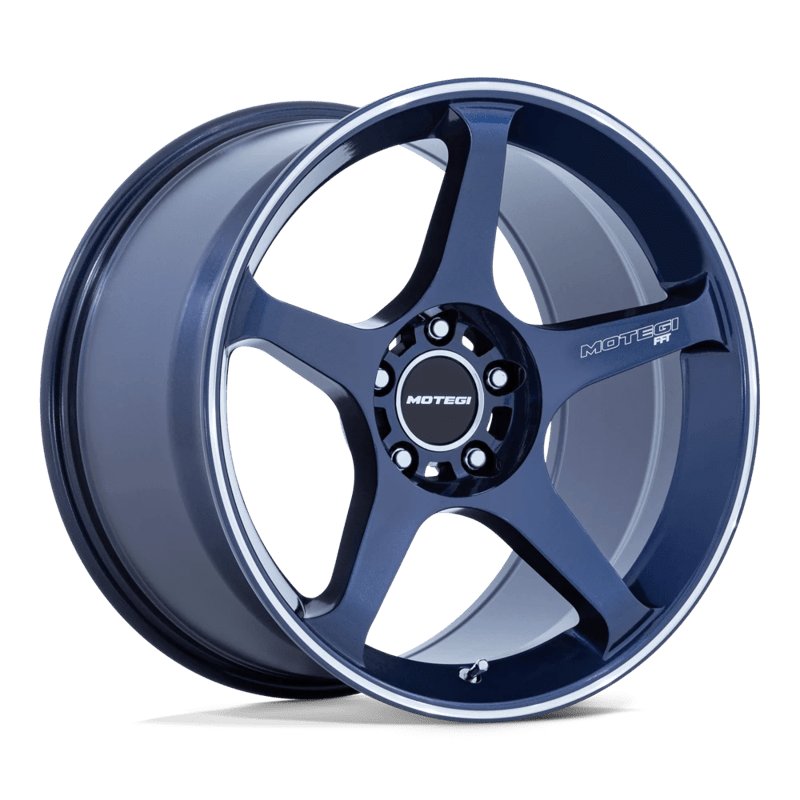 Motegi | MR159 BATTLE V 18x10.5 ET35 - OBSIDIAN BLUE W/ MACHINED LIP STRIPE
