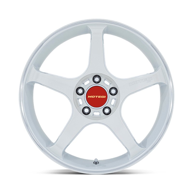 Motegi | MR159 BATTLE V 18x9.5 ET35 - MATSURI WHITE PEARL W/ MACHINED LIP STRIPE