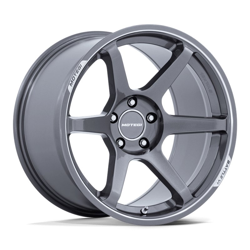 Motegi | MR160 BATTLE VI 18x9.5 ET35 - GLOSS GUNZILLA W/ MACHINED LIP