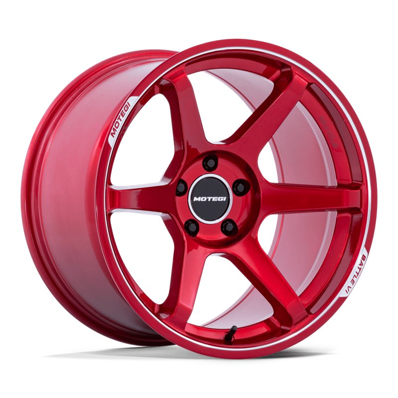 Motegi | MR160 BATTLE VI 18x9.5 ET38 - CHERRY RED METALLIC W/ MACHINED LIP