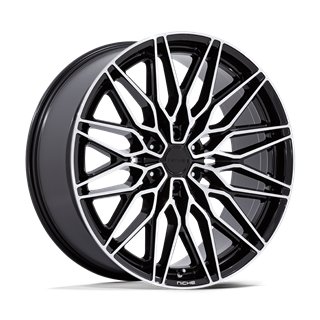 Niche Wheels | NC278 CALABRIA 6 24x10.0 ET20 - GLOSS BLACK W/ MACHINED