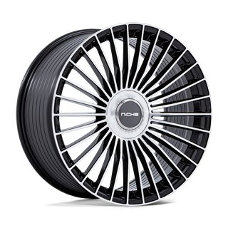 Niche Wheels | NC282 SERENE 24x10.0 ET30 - GLOSS BLACK W/ MACHINED FACE