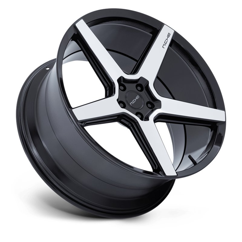 Niche Wheels | NC283 MODENA 22x10.5 ET38 - GLOSS BLACK W/ MACHINED FACE