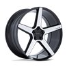 Niche Wheels | NC283 MODENA 22x9.0 ET27 - GLOSS BLACK W/ MACHINED FACE