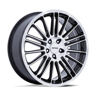 Petrol | PE001 P1D 17x8.0 ET40 - GLOSS BLACK W/ MACHINED FACE