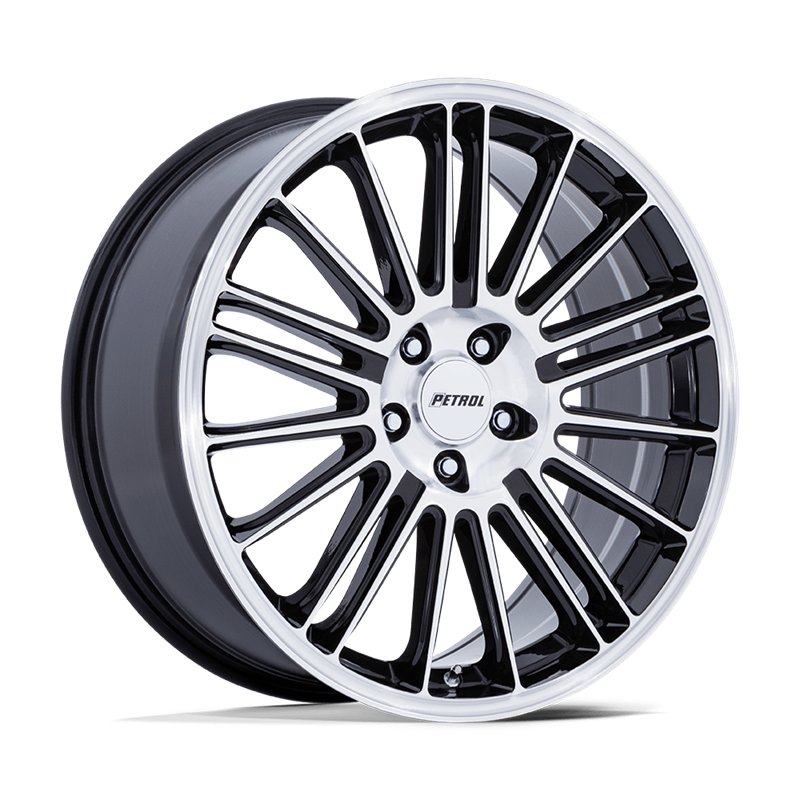 Petrol | PE001 P1D 17x8.0 ET40 - GLOSS BLACK W/ MACHINED FACE